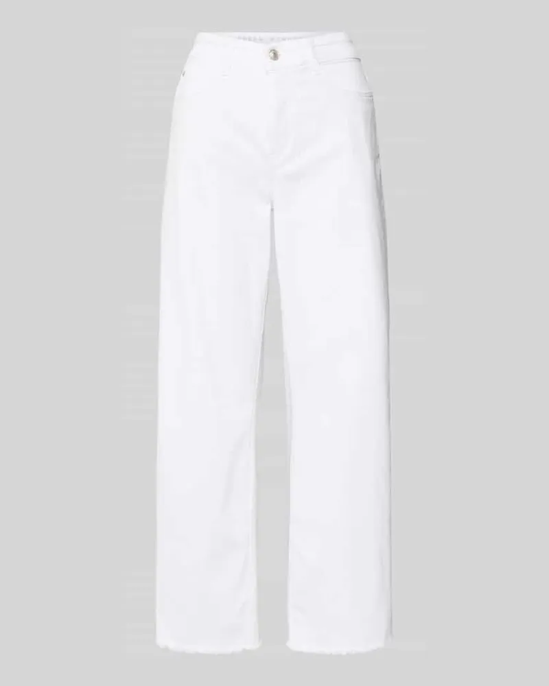 MAC Jeans Wide Fit Jeans-Culotte aus Baumwoll-Mix Modell 'DREAM Weiss