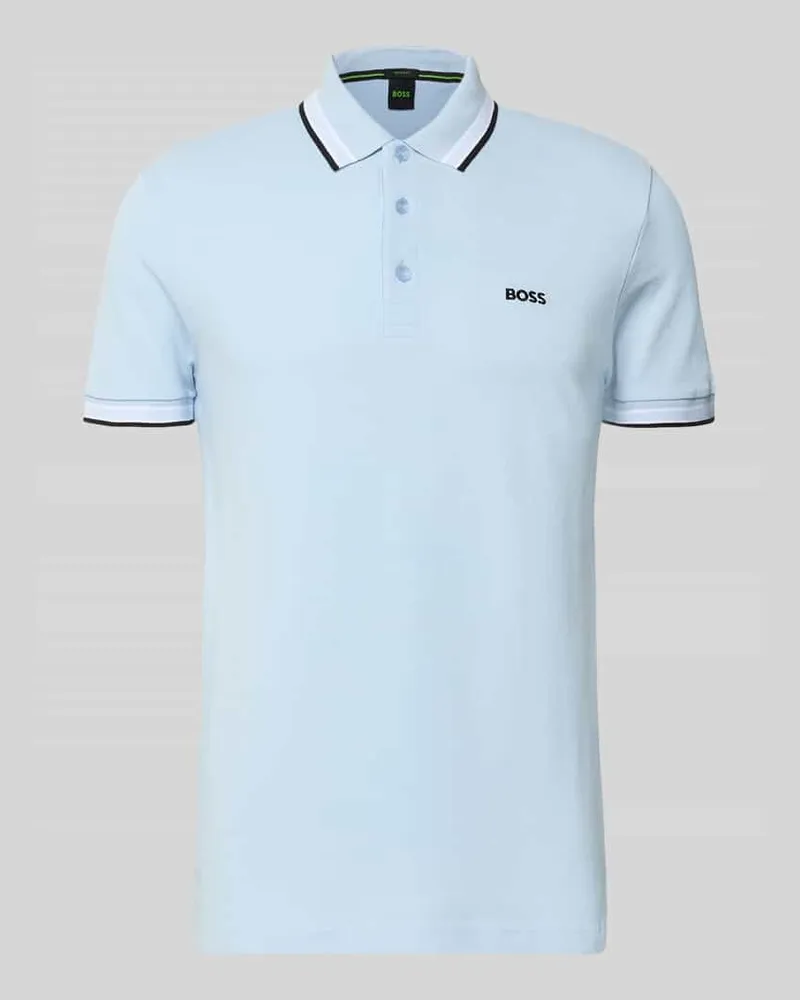 HUGO BOSS Regular Fit Poloshirt aus reiner Baumwolle Modell 'PADDY Hellblau