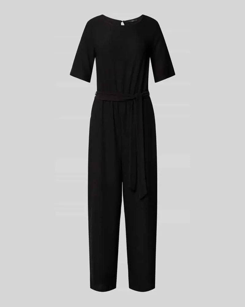 ZERO Jumpsuit mit Bindegürtel Black