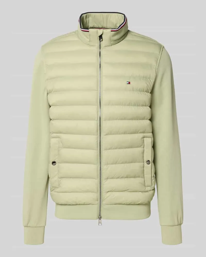Tommy Hilfiger Regular Fit Steppjacke aus verschieden strukturiertem Material Schilf