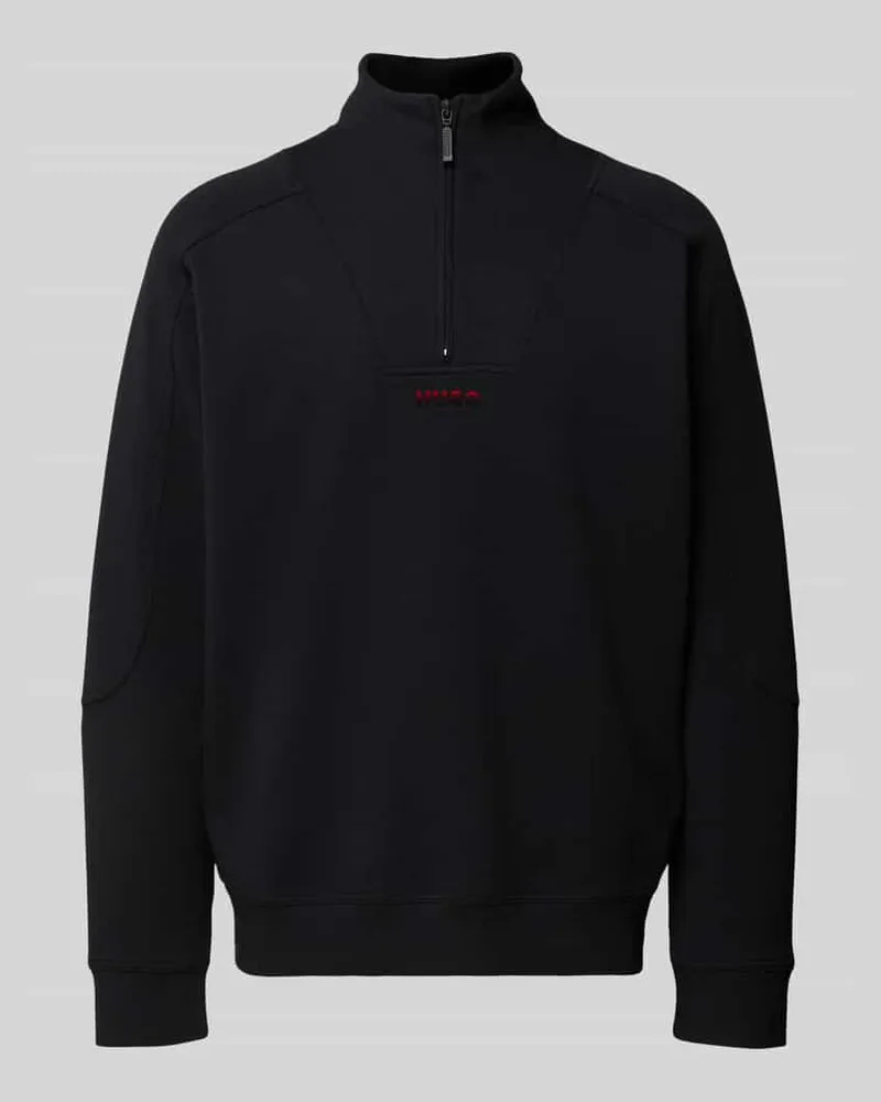 HUGO BOSS Regular Fit Sweatshirt aus Baumwoll-Mix Modell 'ATLAS Black