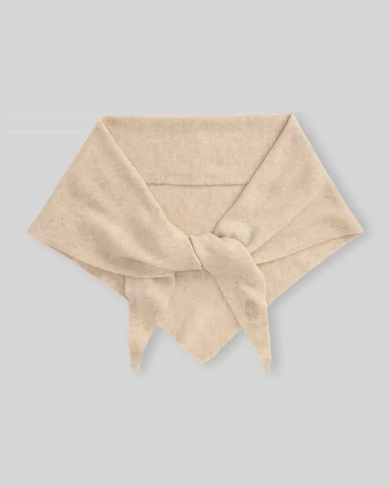 Ralph Lauren Schal aus Wolle mit Logo-Stitching Hellgrau
