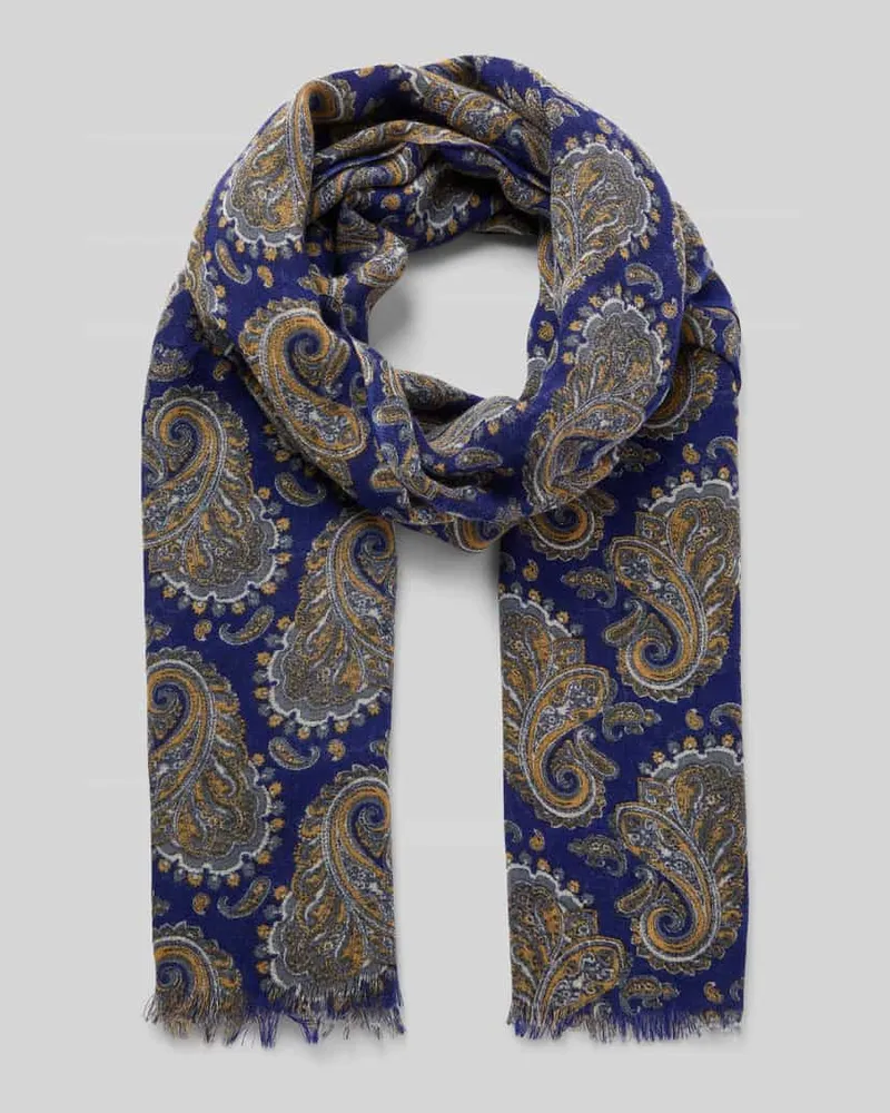 Altea Schal aus Wolle mit Paisley-Muster Blau