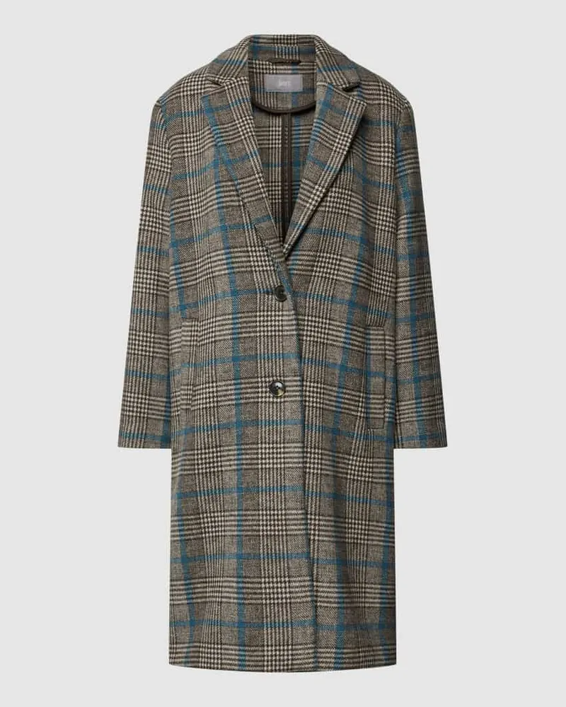 JAKE*S Wollmantel mit Allover-Muster Mud