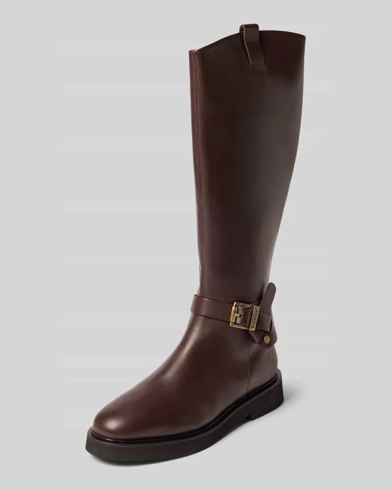Barbour Stiefel aus echtem Leder Modell 'Theodora Dunkelbraun
