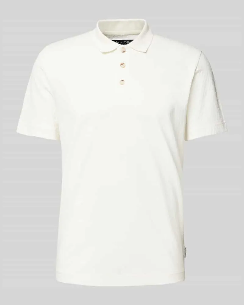 Marc O'Polo Regular Fit Poloshirt mit Label-Detail Weiss