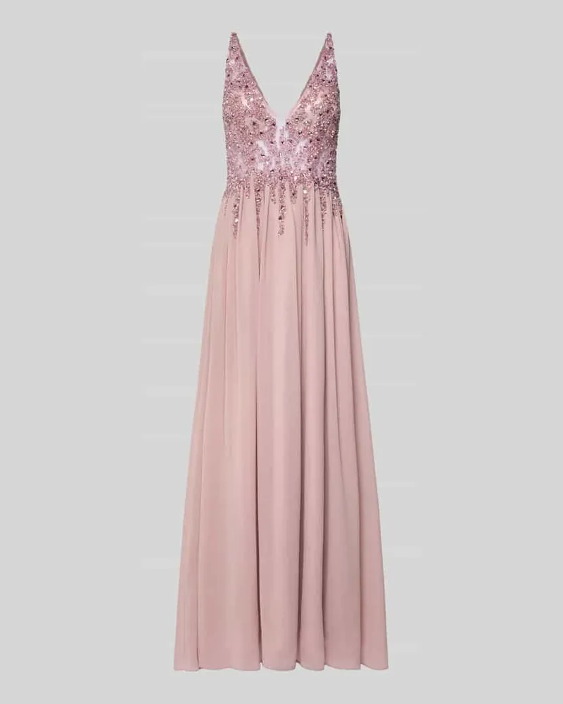 Mascara Abendkleid mit Ziersteinen Mauve