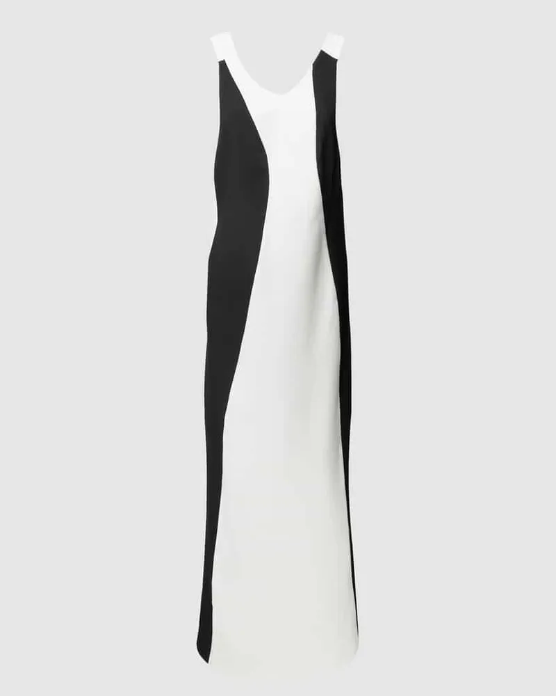Calvin Klein Abendkleid im Colour-Blocking-Design Weiss