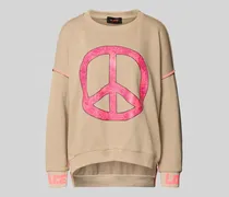 Oversized Sweatshirt mit gerippten Abschlüssen