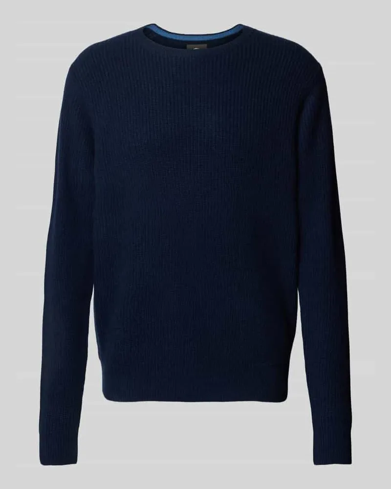 Fynch-Hatton Strickpullover mit Rundhalsausschnitt Marine