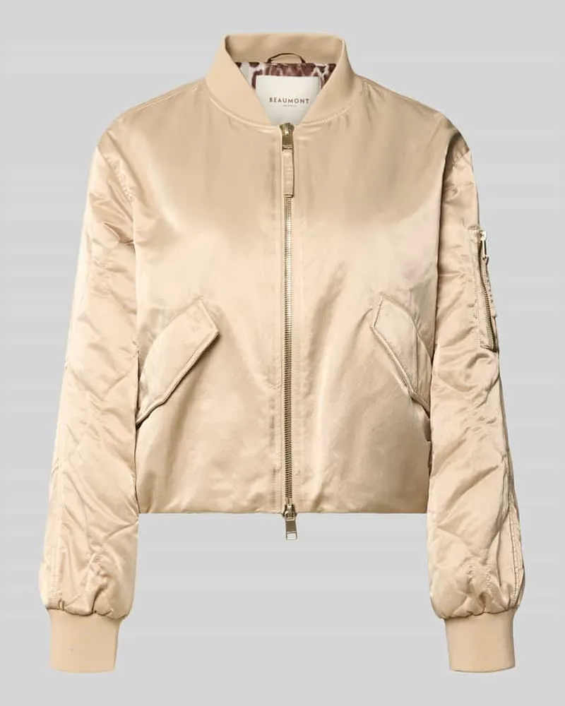 Beaumont Amsterdam Bomberjacke mit Pattentaschen Modell 'HADY Beige