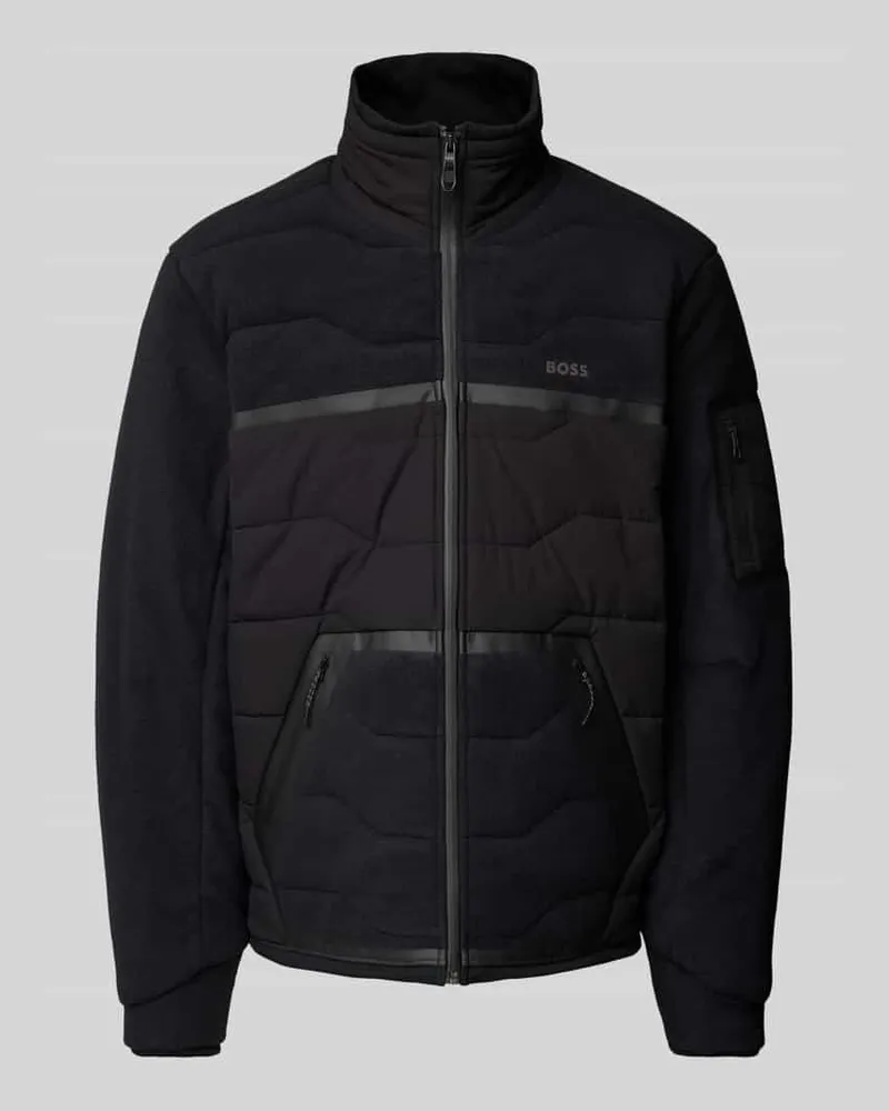HUGO BOSS Sweatjacke mit Eingrifftaschen Modell 'Snoozy Black