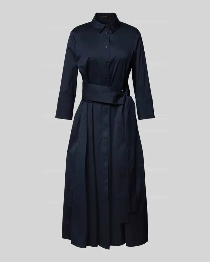 windsor. Hemdblusenkleid mit Bindegürtel Marine