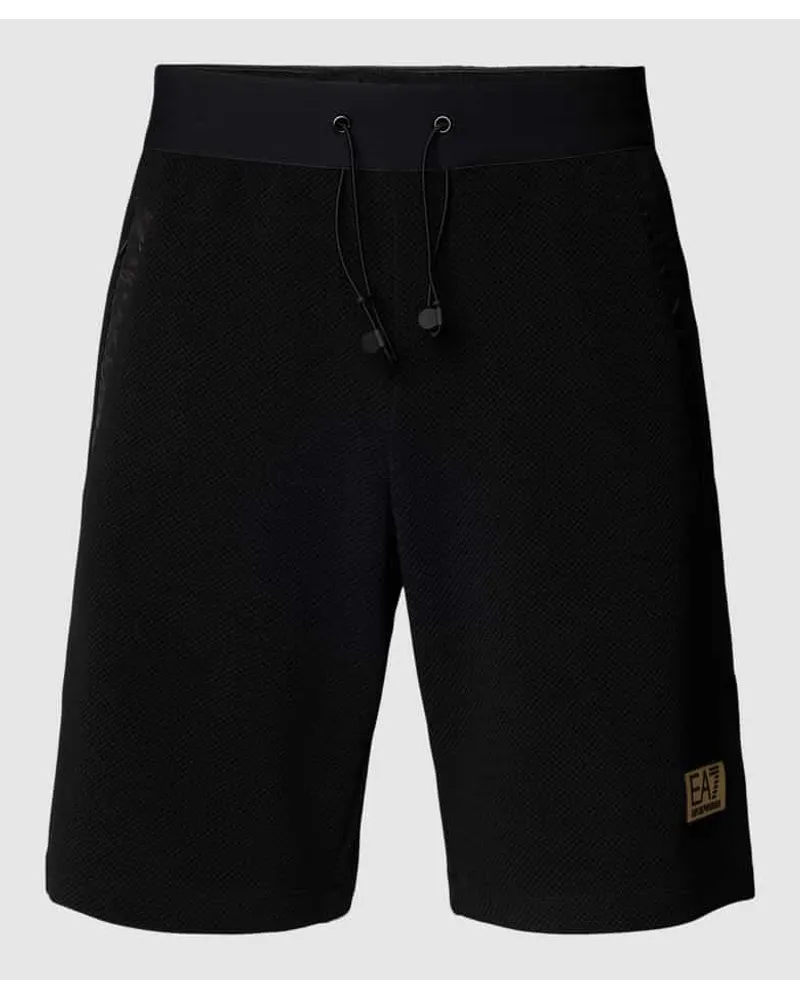 EA7 Shorts mit Label-Badge Black