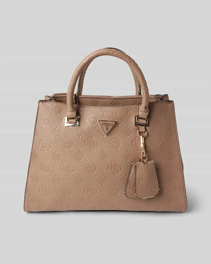 Guess Handtasche mit Label-Anhänger Modell 'CRESIDIA SOCIETY Taupe