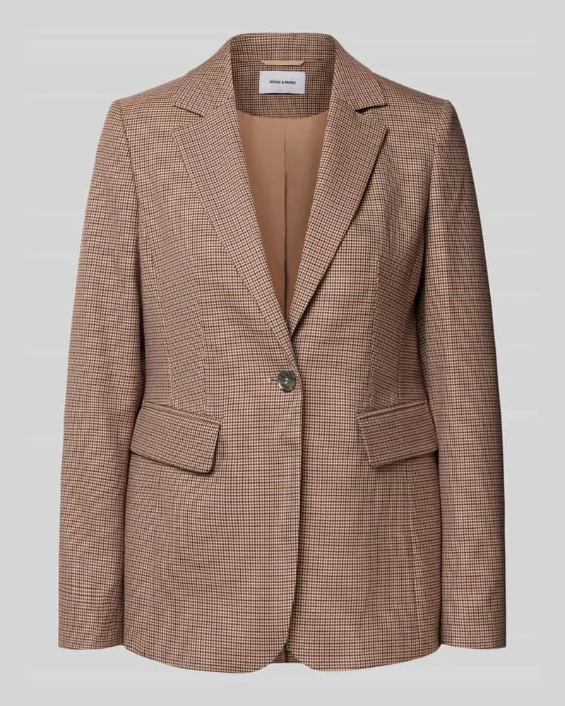 More & More Regular Fit Longblazer mit Pattentaschen Bordeaux