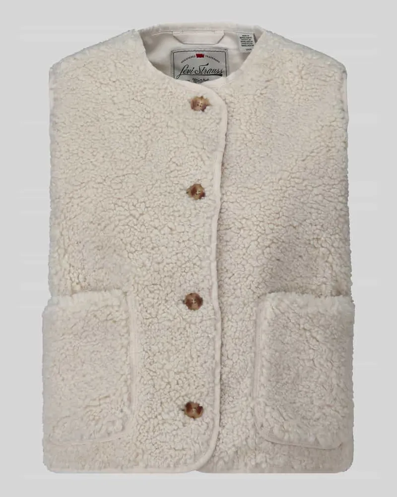 Levi's Teddyweste mit aufgesetzten Taschen Offwhite