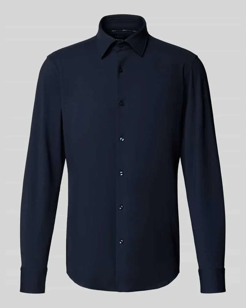 HUGO BOSS Slim Fit Businesshemd aus Performance Stretch Modell 'HANK Marine