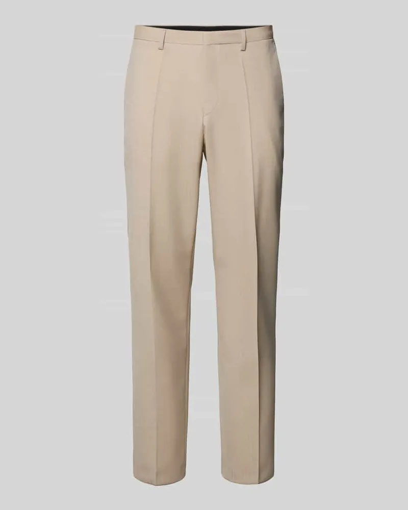 HUGO BOSS Super Slim Fit Anzughose aus Schurwoll-Mix Modell 'HESTEN Sand