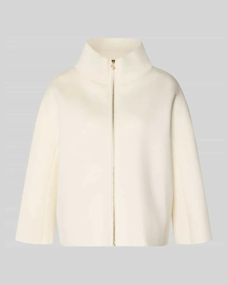 Rinascimento Blazer aus Viskose-Mix mit Stehkragen Weiss