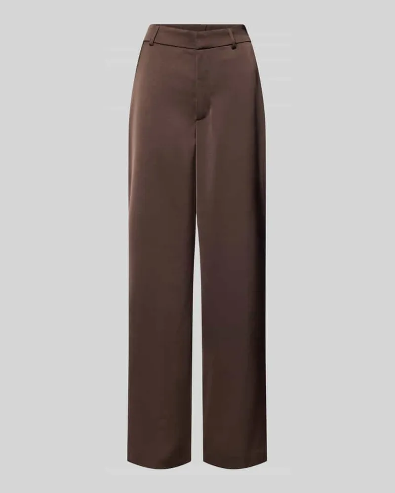 Neo Noir Stoffhose aus Satin Modell 'Emmett Dunkelbraun