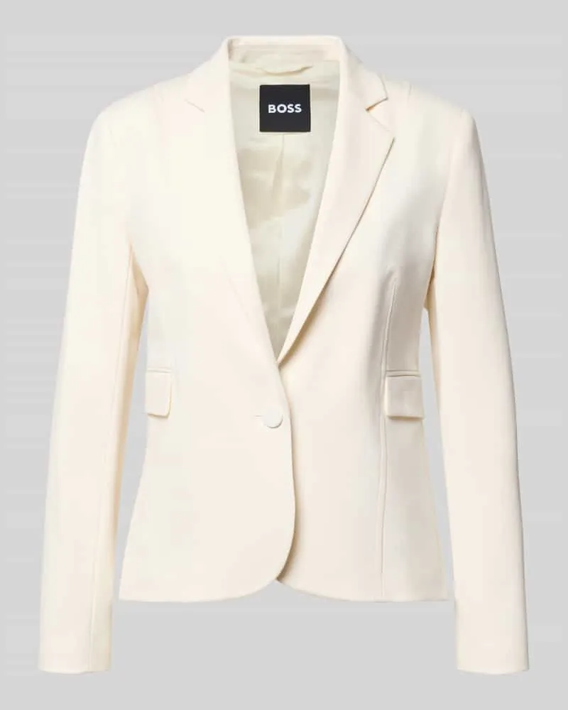 HUGO BOSS Slim Fit Blazer aus Viskose-Mix Modell 'JIA14 Offwhite