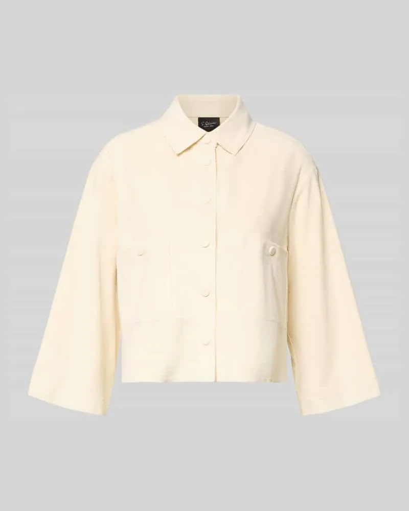 S.Oliver Boxy Fit Kurzblazer mit 1/2-Arm Sand