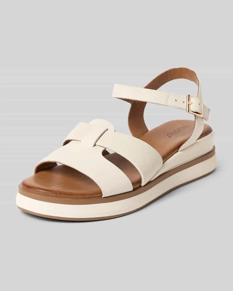 Inuovo Sandalen aus echtem Leder mit Schnalle Offwhite
