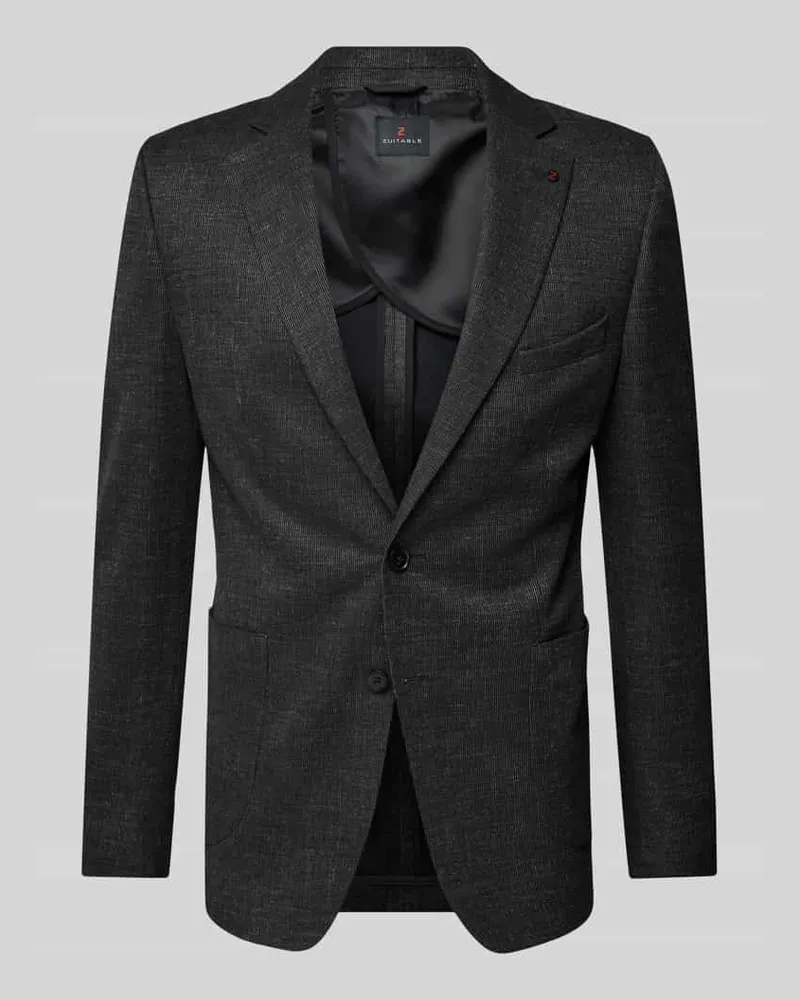 Zuitable 2-Knopf-Sakko mit Reverskragen Modell 'Nick Dunkelbraun