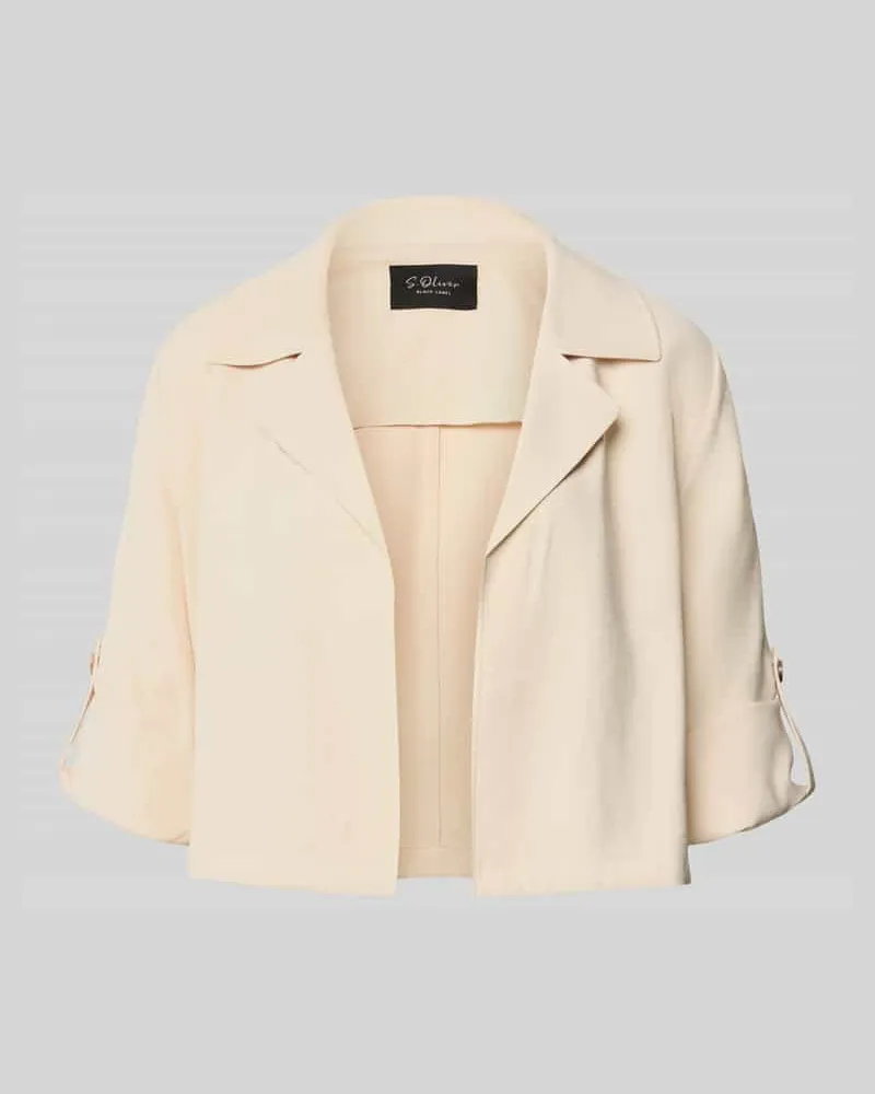 S.Oliver Slim Fit Kurzblazer aus Viskose-Mix Beige