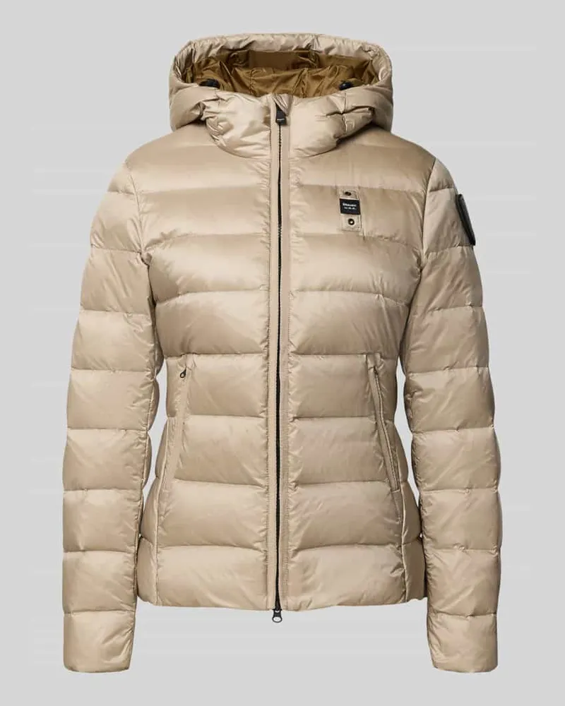 Blauer Daunenjacke mit Zweiwege-Reißverschluss Modell 'CHARME Beige