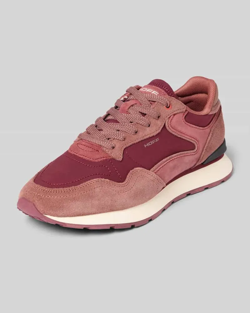 HOFF Sneaker aus Leder-Mix mit Logo-Detail Modell 'City Bordeaux