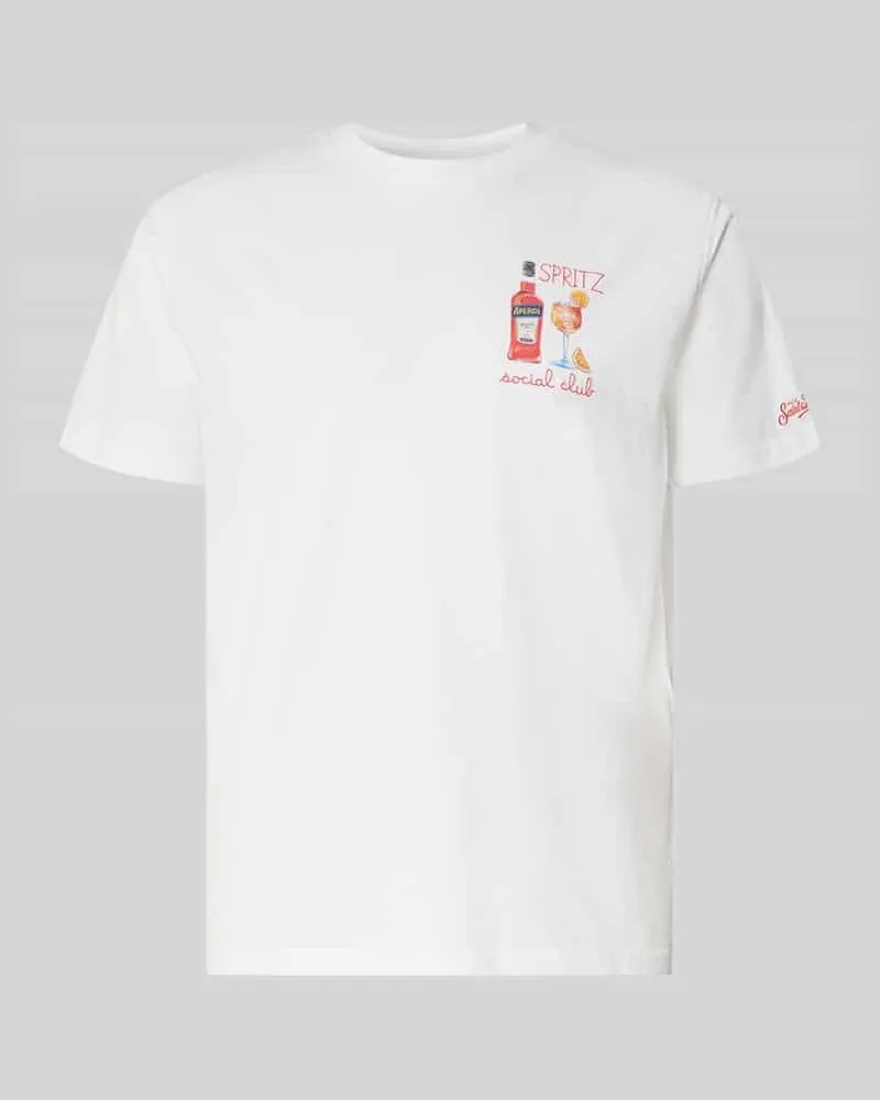 MC2 Saint Barth T-Shirt mit Stitchings Modell 'PORTOFINO Weiss