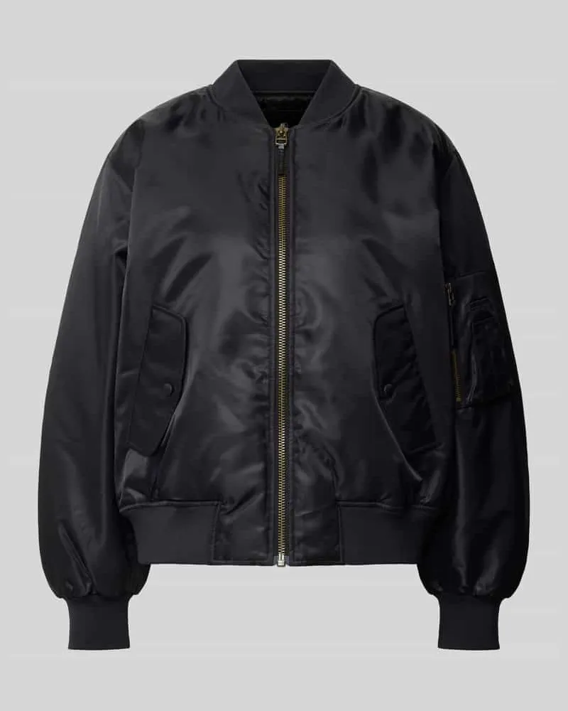 Anine Bing Bomberjacke mit Pattentaschen Black