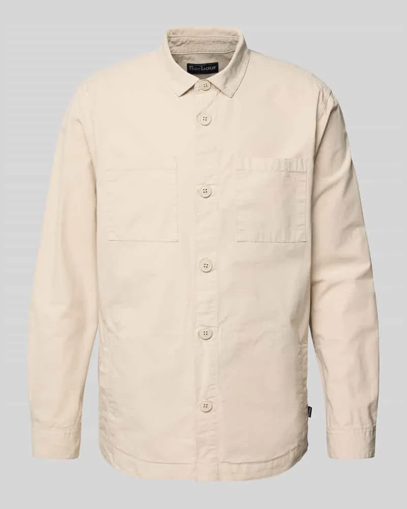 Barbour Slim Fit Overshirt aus reiner Baumwolle Modell 'RICKFELL Sand