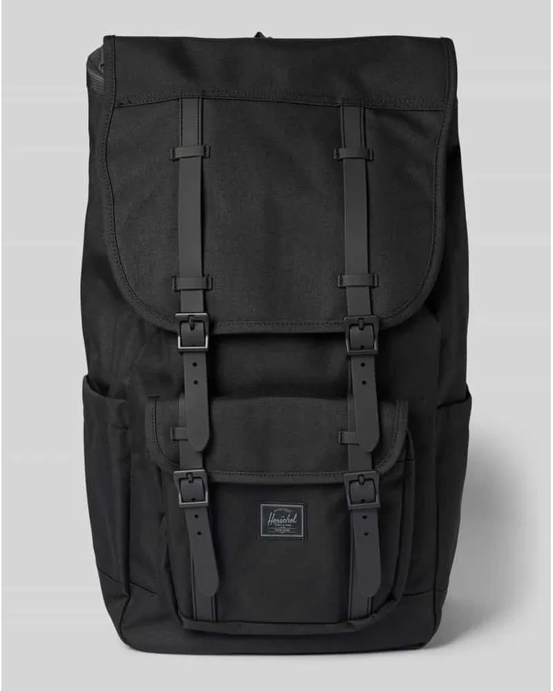 Herschel Supply Co. Rucksack mit Label-Detail Modell 'Little America Black