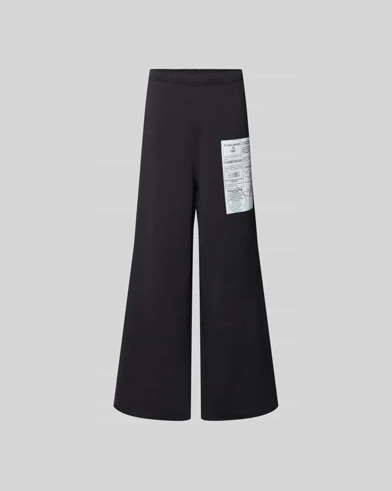 Maison Margiela Loose Fit Stoffhose mit Logo-Print Dunkelbraun