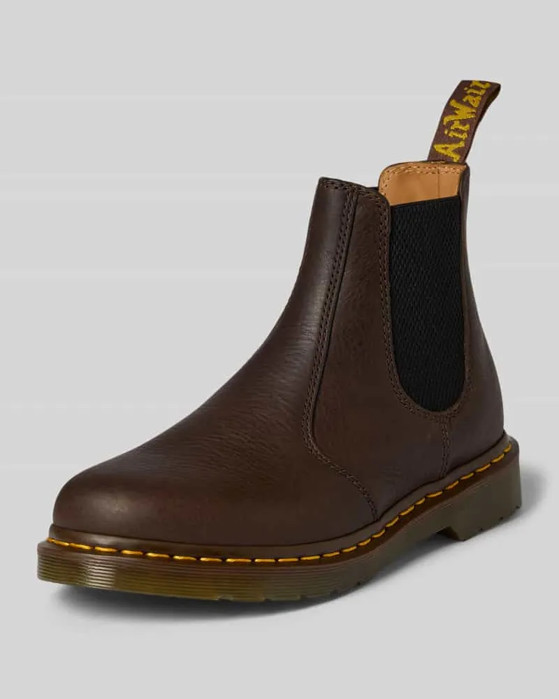 Dr.Martens Chelsea Boots aus Leder-Mix Dunkelbraun