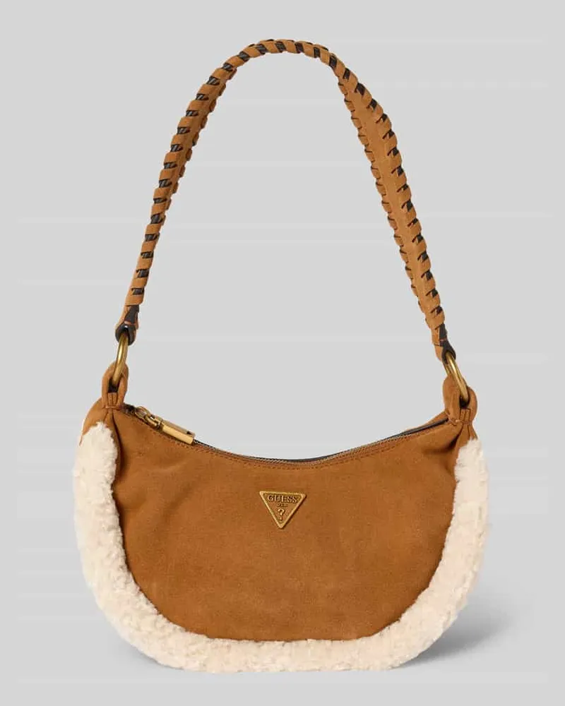 Guess Handtasche aus Rindsleder Modell 'AMITA HOBO Cognac