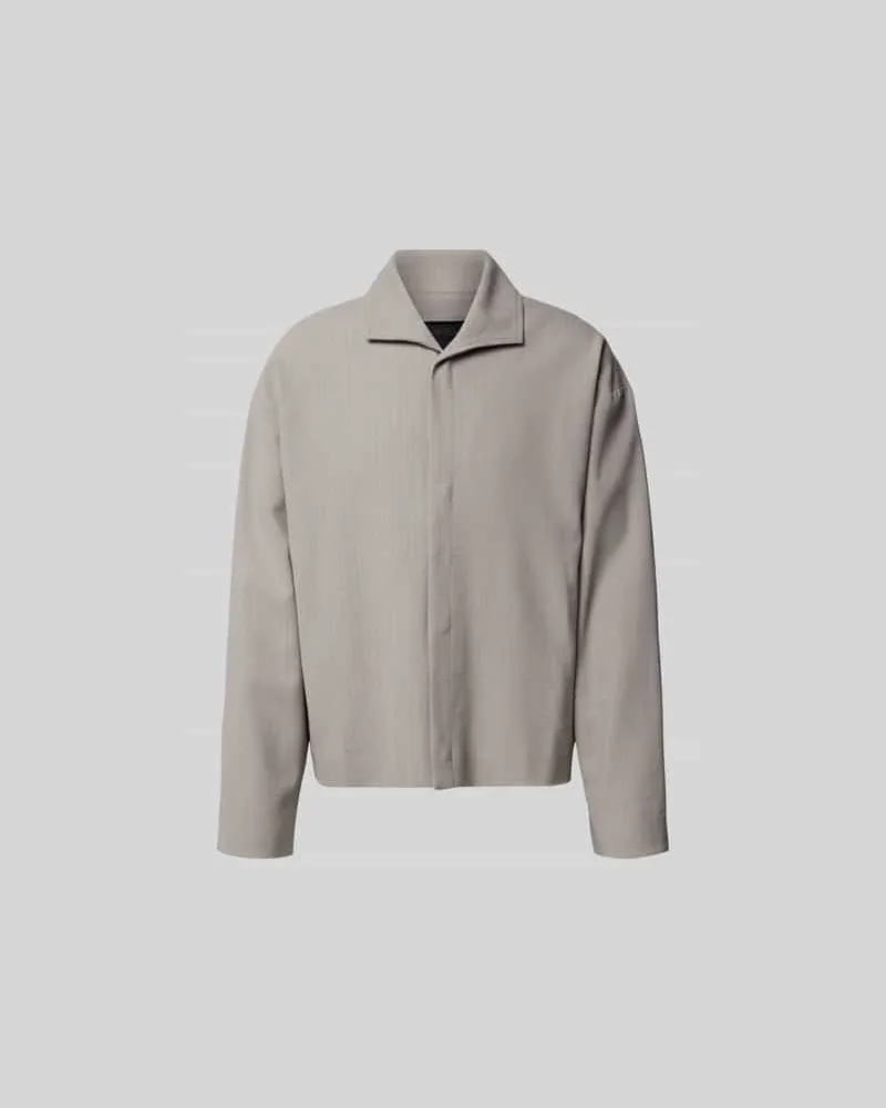 Won Hundred Hemdjacke mit Umlegekragen Khaki