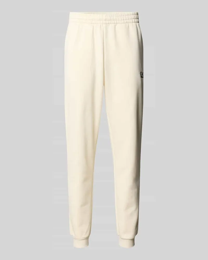 EA7 Sweatpants mit elastischem Bund Offwhite