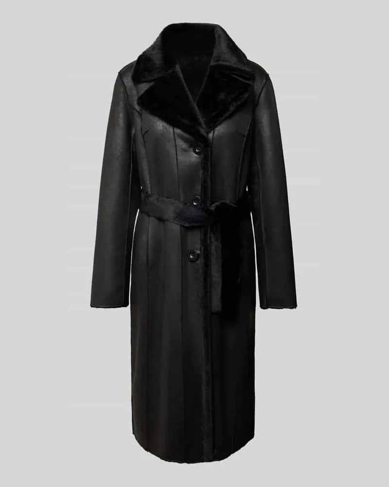 PETITE M. Wendemantel mit Reverskragen Black