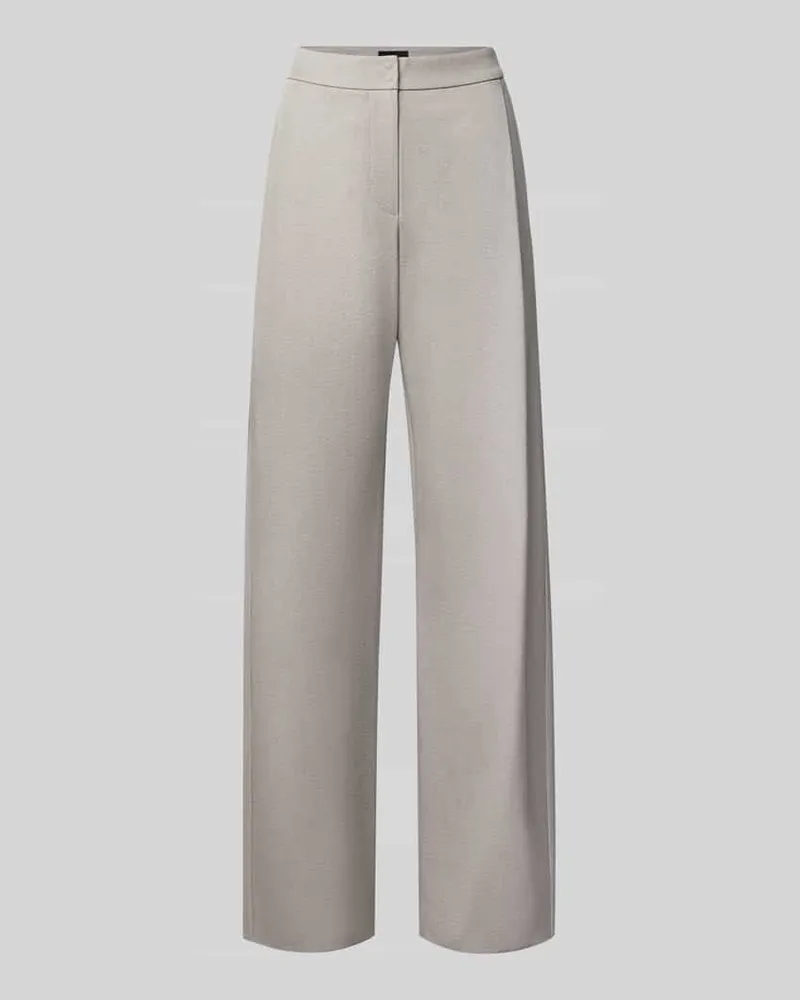 Emporio Armani Straight Fit Hose mit Viskose-Anteil Taupe