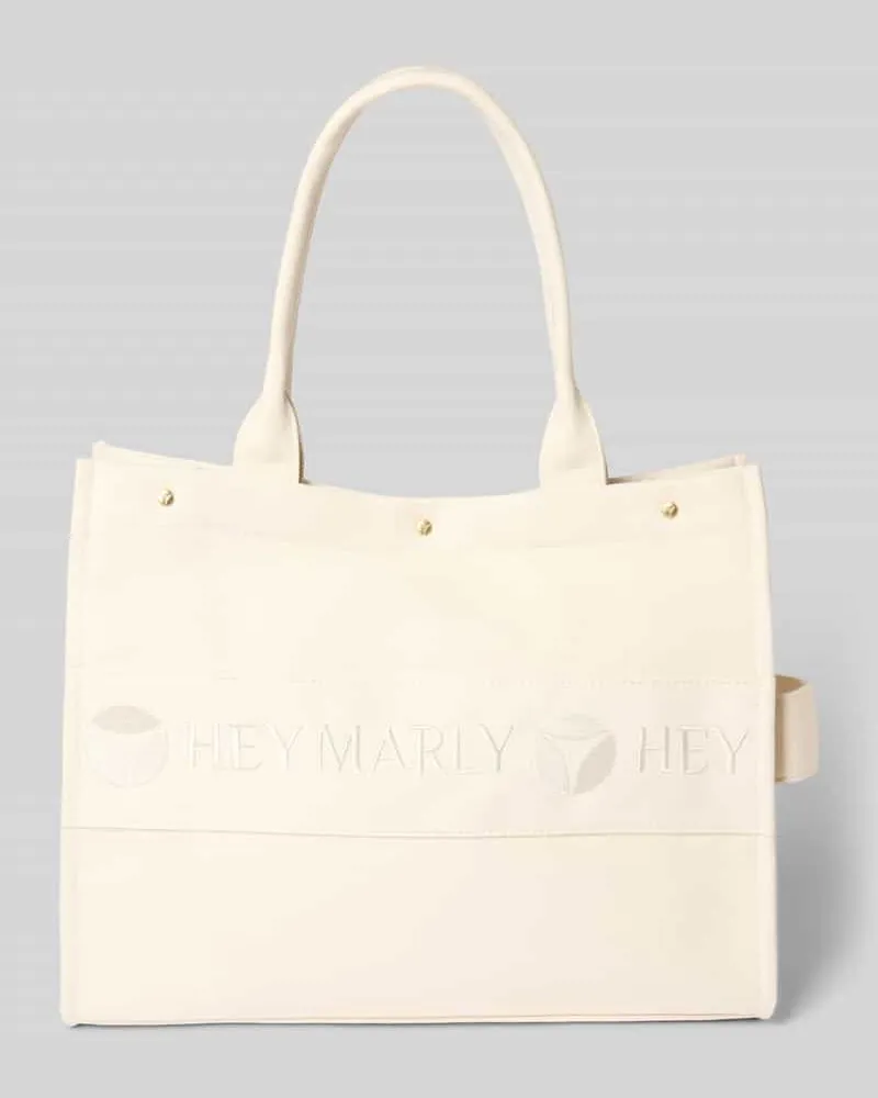 Hey Marly Handtasche mit Logo-Stitching Modell 'Signature Offwhite