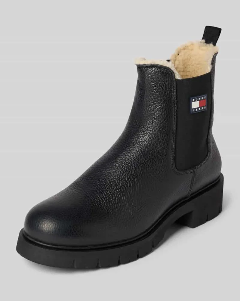 Tommy Hilfiger Chelsea Boots aus echtem Rindsleder Black