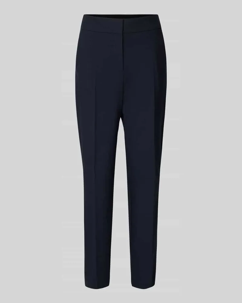 S.Oliver Regular Fit Schmale Hose mit Bügelfalten Marine