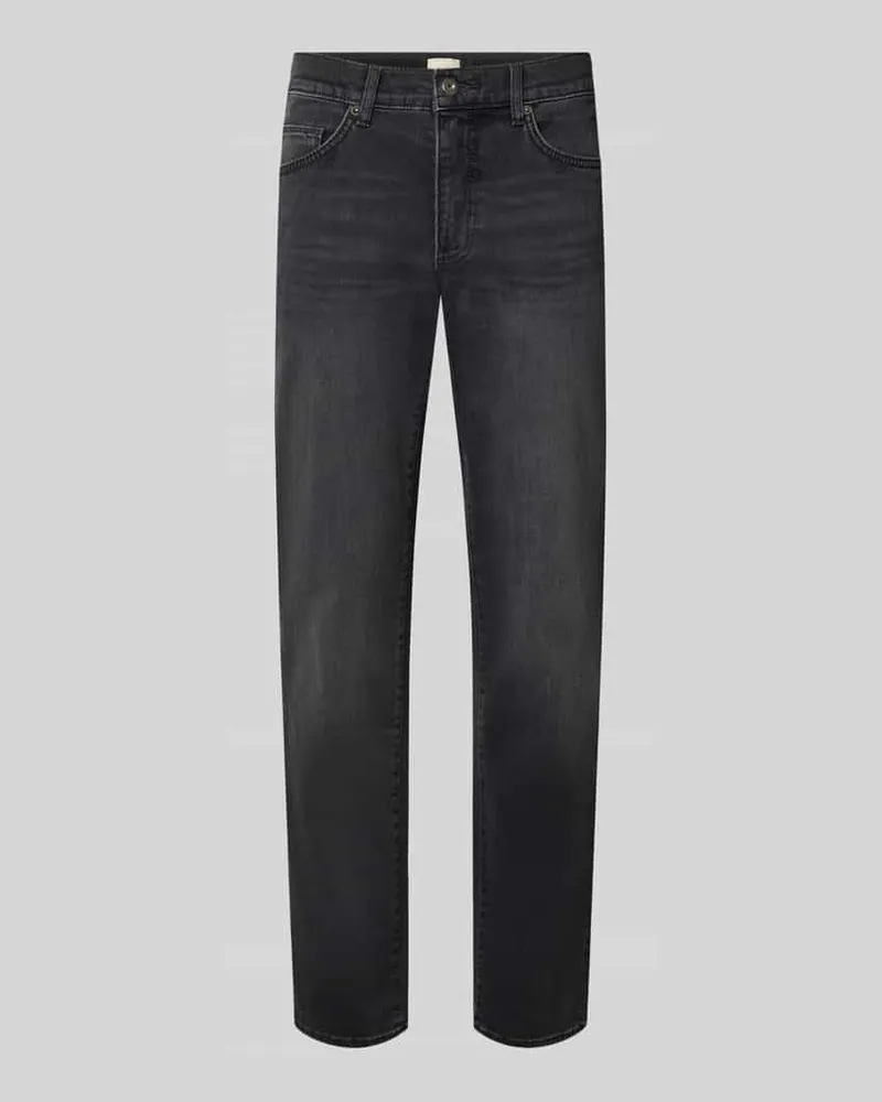 Brax Straight Fit Jeans aus Baumwoll-Mix Modell 'Cadiz Black