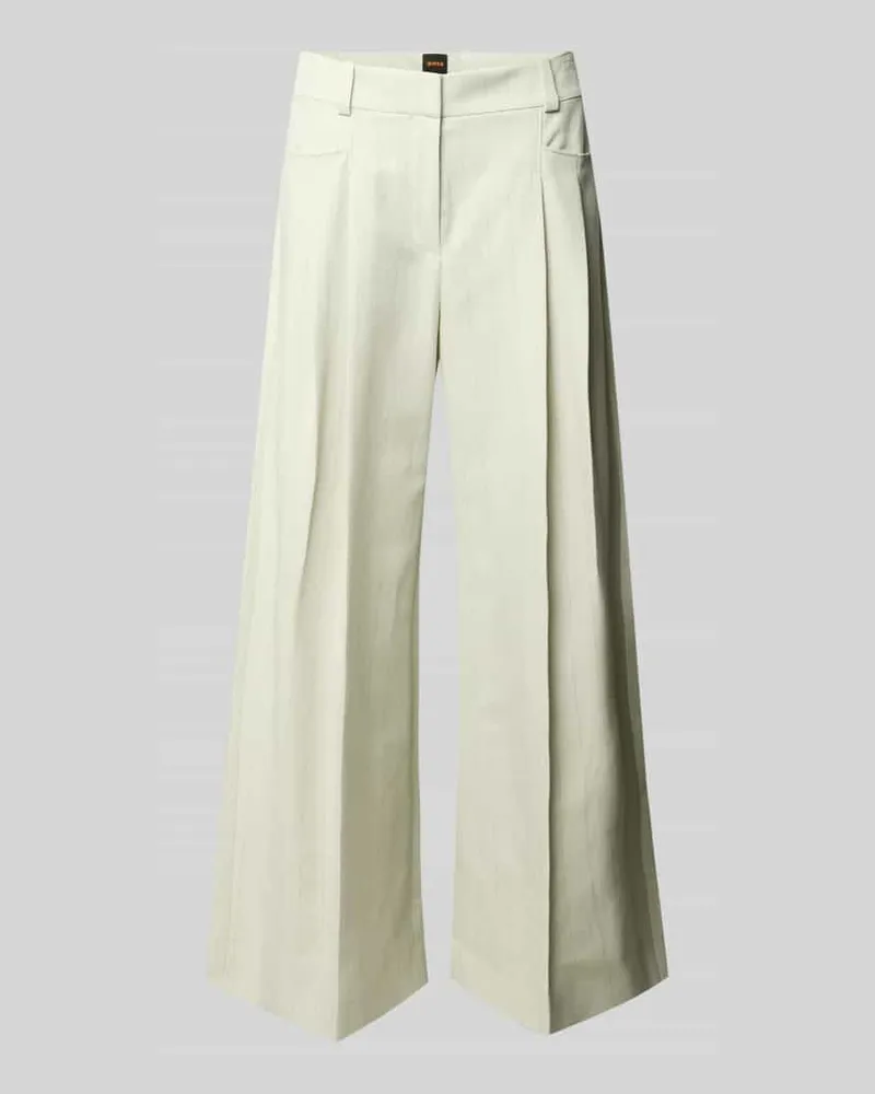 HUGO BOSS Loose Fit Weite Hose mit Leinen-Anteil Modell 'TAKORA Lind