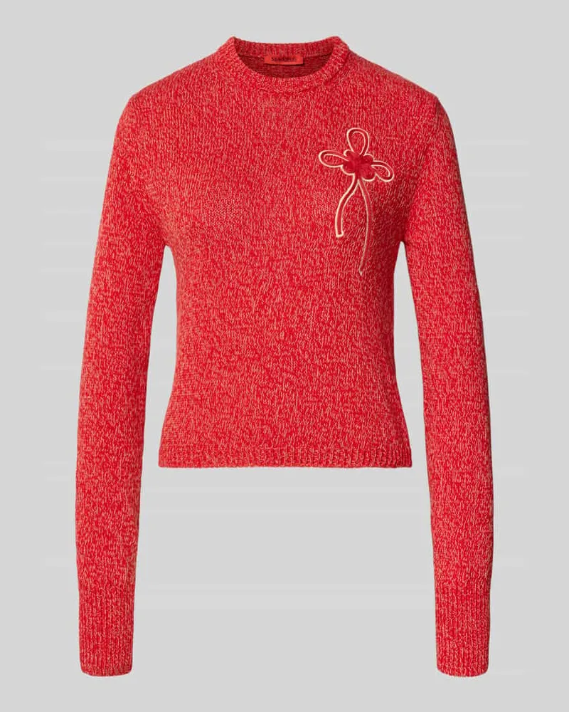 MAX&Co. Slim Fit Strickpullover aus reiner Baumwolle Modell 'IGELO Rot