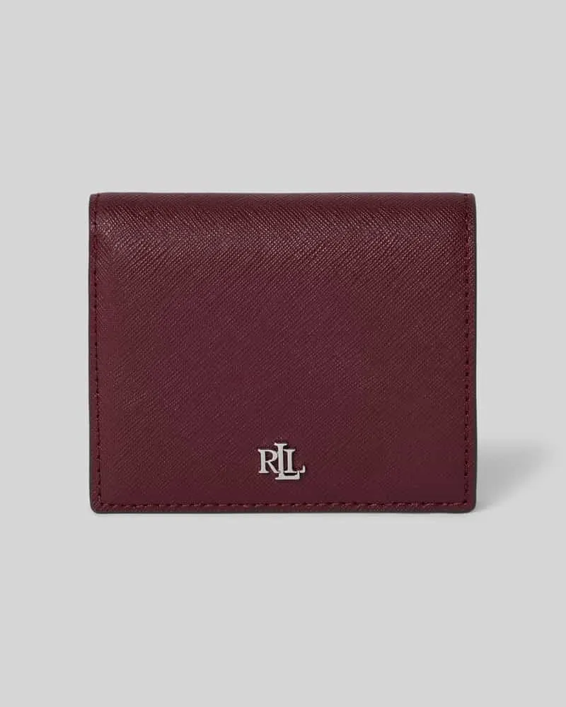 Ralph Lauren Portemonnaie aus echtem Rindsleder Modell 'CMPCT WALLET Bordeaux